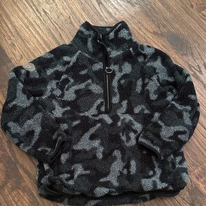 Colosseum Black and Gray Zip Up Sweater